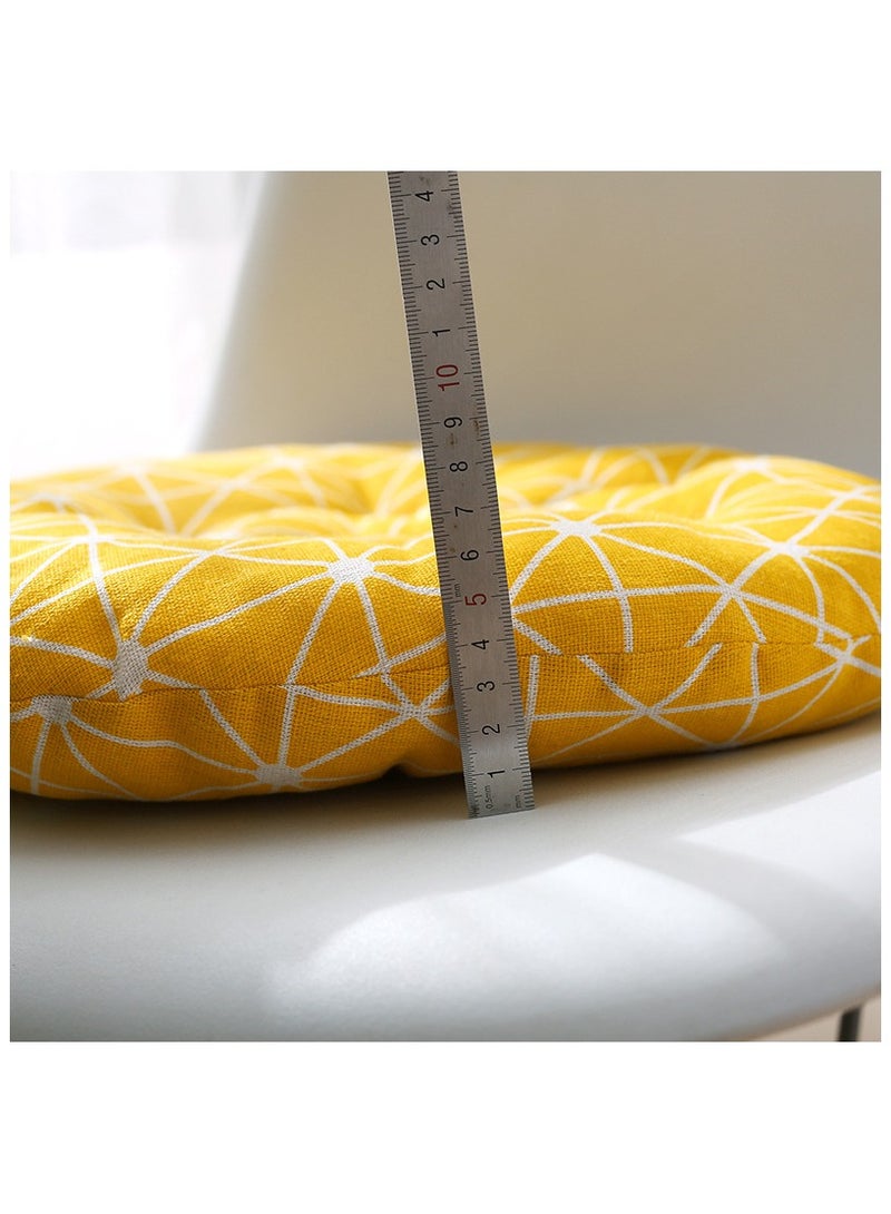 Anna Comfortable Home Office Cotton-Linen Breathable Round Chair Cushion - Image 4