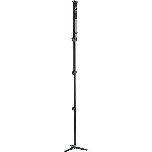 Benro 4 Section Aluminum Monopod with 3-Leg Locking Base, Flip Lock Legs, 22" Maximum Height, 44.1 lb. Load Capacity- Black (A48FD) - Image 2