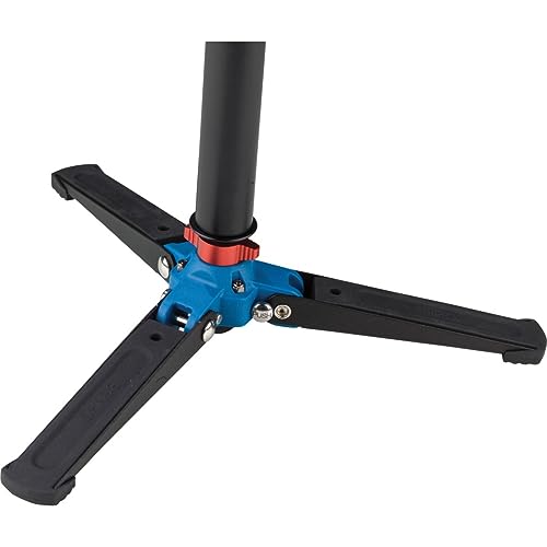 Benro 4 Section Aluminum Monopod with 3-Leg Locking Base, Flip Lock Legs, 22" Maximum Height, 44.1 lb. Load Capacity- Black (A48FD) - Image 3
