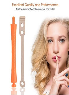 Semme 8 Sizes Standard Hair Rollers,Heat Perm Wave Rod Hair Clip Curlers With Clamps Styling Wavy Rollers Rubber Band (Sh-3)  - Image 3