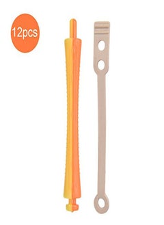 Semme 8 Sizes Standard Hair Rollers,Heat Perm Wave Rod Hair Clip Curlers With Clamps Styling Wavy Rollers Rubber Band (Sh-3)  - Image 1