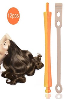 Semme 8 Sizes Standard Hair Rollers,Heat Perm Wave Rod Hair Clip Curlers With Clamps Styling Wavy Rollers Rubber Band (Sh-3)  - Image 2