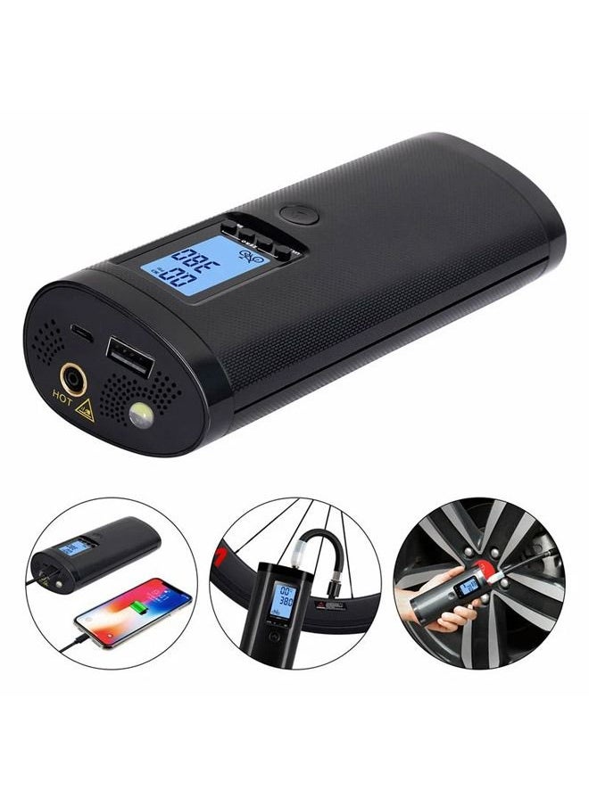 Generic - Portable Bike Electric Air Inflator 12V Car Air Compressor Bicycle Air Pump Rechargeable Tire Pump Car Tyre Inflatable - Image 1