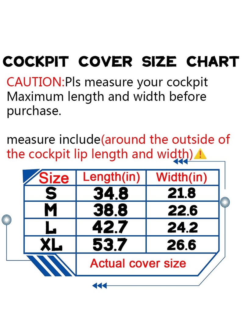 Adjustable UV60+ 420D Oxford Kayak Cockpit Cover - Dust and Sun Protection for Indoor/Outdoor Storage, Fits Cockpits Up to 53.5 x 26.6 Inches, Ideal Kayak and Canoe Accessory. - pzsku/Z829A977412483B38647EZ/45/_/1723030397/a8ea7bcb-854e-4e90-8875-f67743e9442c