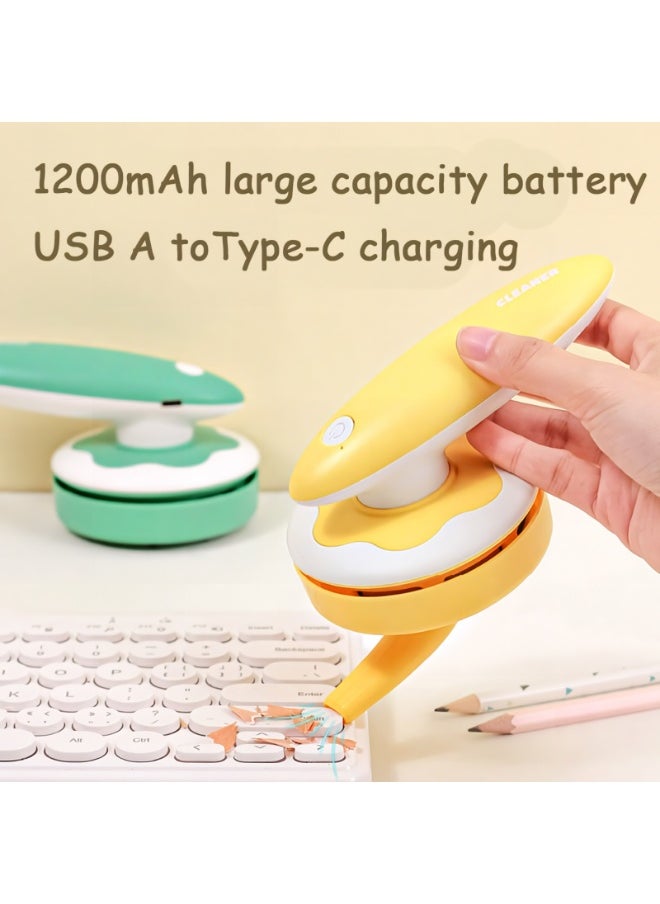 Generic - Mini Handheld Vacuum Cleaner for Removing Pencil Shavings, Paper Bits & Eraser Debris, 2-Speed Suction, 1200mAh Rechargeable Battery（Pink） - Image 1