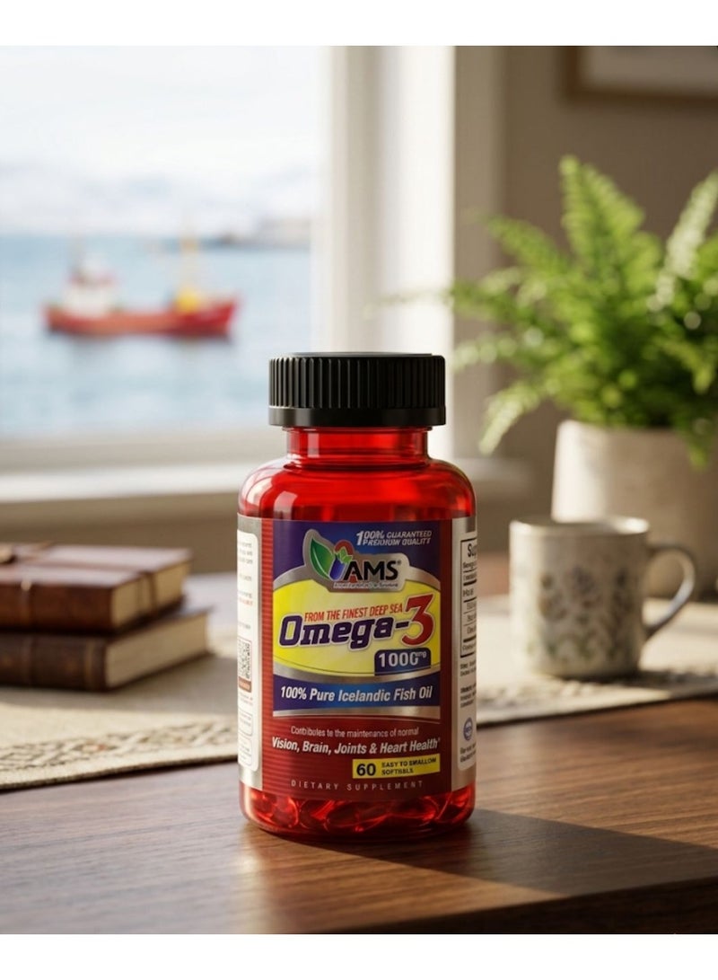 AMS Omega-3 1000mg 60 Soft Gels