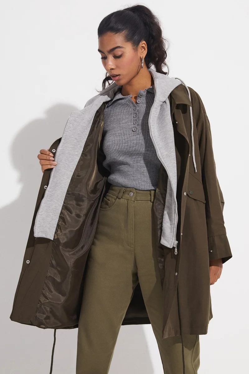 JUNE Long Trench Coat