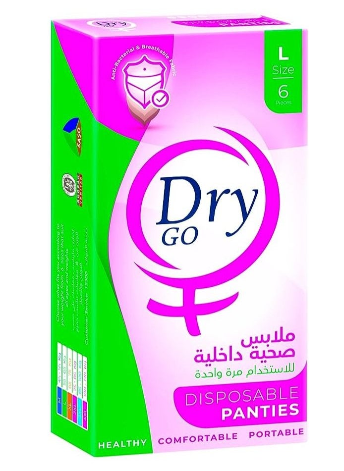 Dry - Go Large Disposable Panties 12 Pieces - Image 1