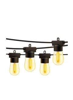 Cool Baby COOLBABY Outdoor Garden High Voltage String Light 50ft 15m Outdoor Warm Light Strip 15 Bulbs + 1 Spare Bulb for Backyard Balcony Cafe Party Home Decoration Waterproof  - Image 1