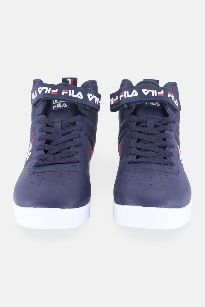 FILA Men Vulc 13 Repeat Logo Velcro Training Shoes, Navy  - Image 3