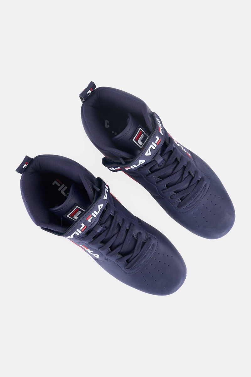 FILA Men Vulc 13 Repeat Logo Velcro Training Shoes, Navy  - Image 4