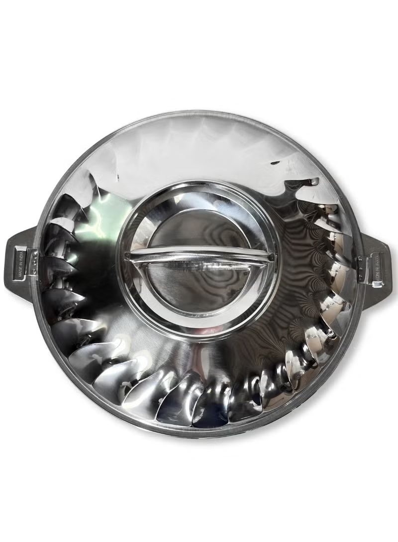 Maxims Stainless Steel Hot Pot – 10000 ml  Premium stainless steel hot pot designed for superior heat retention, secure locking, and effortless serving. Its durable construction, spacious capacity, elegant finish, and sturdy handles make it perfect for everyday family meals and gatherings. - Image 2