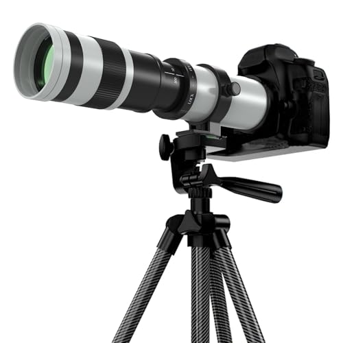 BENOISON 420-800mm Telephoto Lens for Canon - EF Lens for Canon DSLR, Manual Focus MF Zoom Lens for Canon EOS Rebel SL3 SL2 SL1 T8i T7i T7 T6 4000D 1500D 90D 80D 77D 70D 60D 7D 6D 5D 1D DSLR Cameras - Image 1