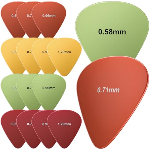 New bee 16pcs Nylon Guitar Picks with Storage Box & Holder, Matte Non-Slip Plectrums for Acoustic Guitar, Variety Pack with 4 Thicknesses for Enhanced Grip & Warm Tone - Image 1