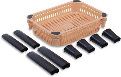 PULSBERY Plastic Vegetable Trolley Rack for Kitchen Storage Vegetable OrganizerStand for KitchenBasketOfficeBedroomKitchenBathroomFruits Onion Potato Stand2 Layer Cream - Image 5