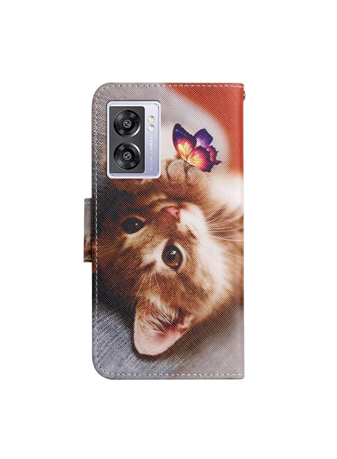 S-TOP Case For OPPO A57 2022 Colored Drawing Pattern Leather Phone Case - Image 3