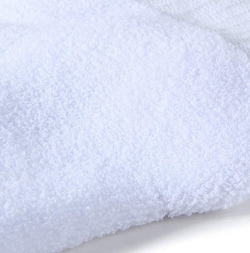 MUKHAKSH (Pack of 4 Pairs = 8 Socks Men Boys Towel cotton White ankle Length Socks for sports office school college wear (Free Size) - Image 2