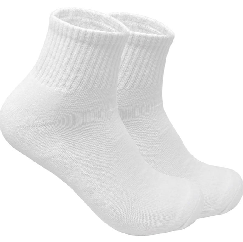 MUKHAKSH (Pack of 4 Pairs = 8 Socks Men Boys Towel cotton White ankle Length Socks for sports office school college wear (Free Size) - Image 5