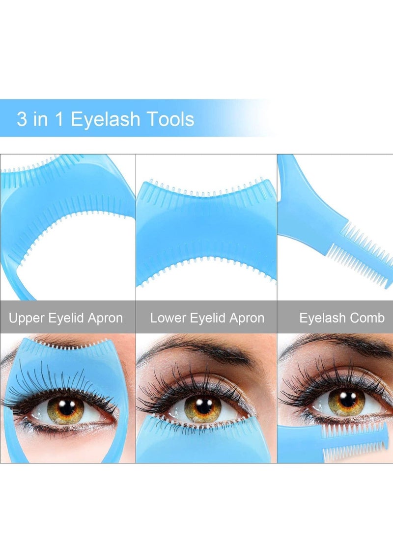 Excefore - 3 in 1 Eyelashes Tools, 6 Pcs Mascara Shield Applicator Guard Eyelash Guide with Comb for Makeup, Colors - Image 1