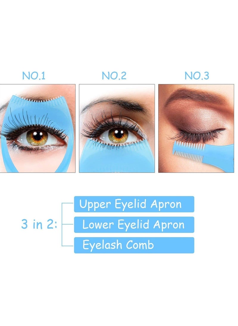 Excefore - 3 in 1 Eyelashes Tools, 6 Pcs Mascara Shield Applicator Guard Eyelash Guide with Comb for Makeup, Colors - Image 1