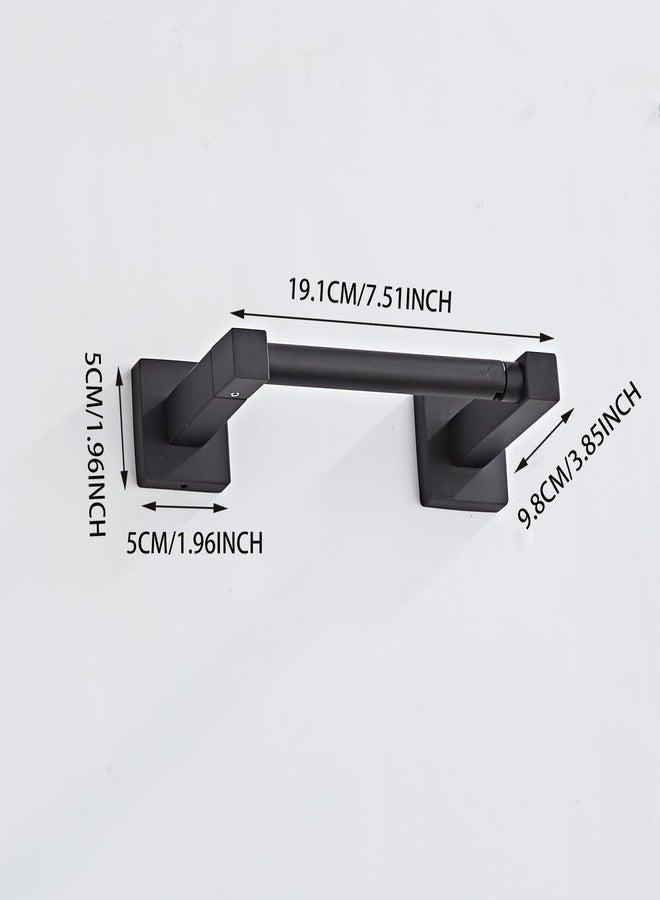 BTHRMHW Matte Black Toilet Paper Holder Wall Mount, Bathroom Toilet Paper Holder for SUS 304 Stainless Steel, Double Post Pivoting Square Toilet Paper Roll Holder for Bathroom RV Paper Towels for TP - Image 4