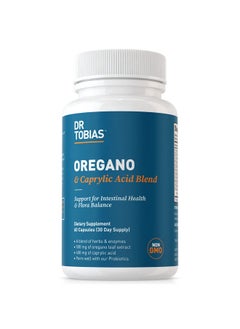 Dr. Tobias Oregano And Caprylic Acid Blend Gut Flora Balance Complex Intestinal Health & Immune Support With Herbs & Probiotics Gut Health Supplements For Women & Men 60 Capsules 30 Servings  - Image 1
