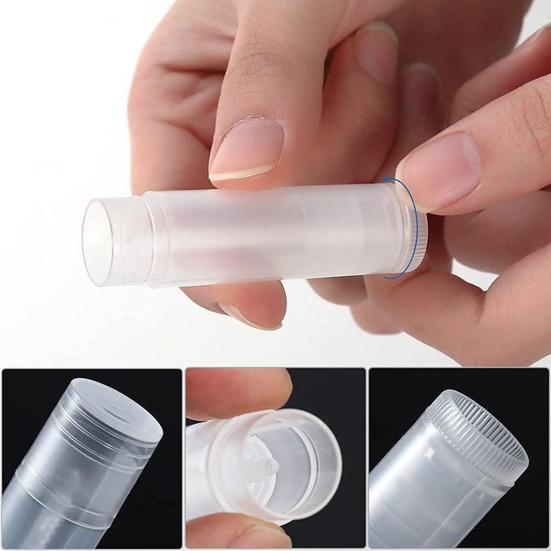 JERN JERN 5 Grams Clear Empty Plastic Lip Gloss Lip Balm Cream Tubes Lipstick Refillable Bottles Cosmetic Containers Set Pack of 5  - Image 2