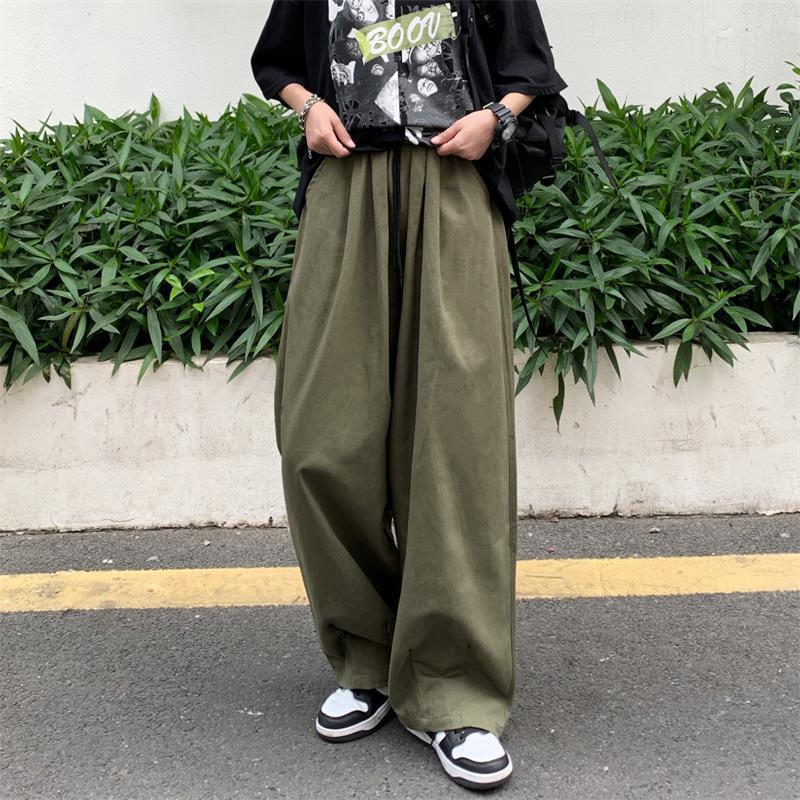 New Arrival College Style Plus Size Women'S Japanese Style White Workwear Pants Men'S And Women'S Summer Korean Style High Waist Wide Leg Casual Trendy Pants - Image 4