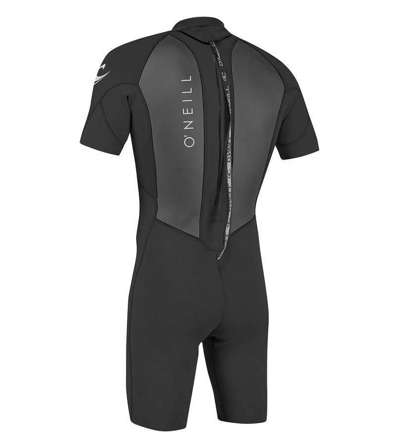 O'Neill Men's Reactor-2 2mm Back Zip Short Sleeve Spring Wetsuit, Black/Black, XL - Image 2