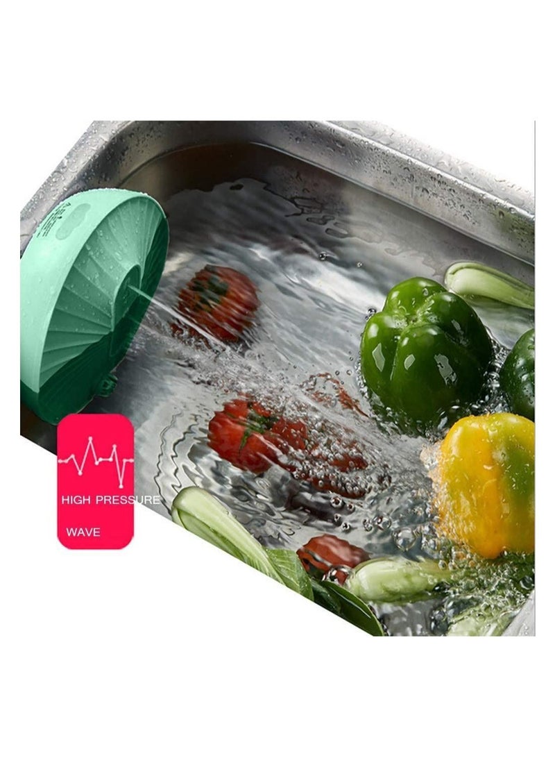 Generic Mini Ultrasonic Dishwasher USB Dishwasher Multifunction Portable and Countertop Smart Dishwashers High Pressure Wave Integrated Cleaner Tool for Dishwashing Vegetable Fruit Washing Green.  - Image 2