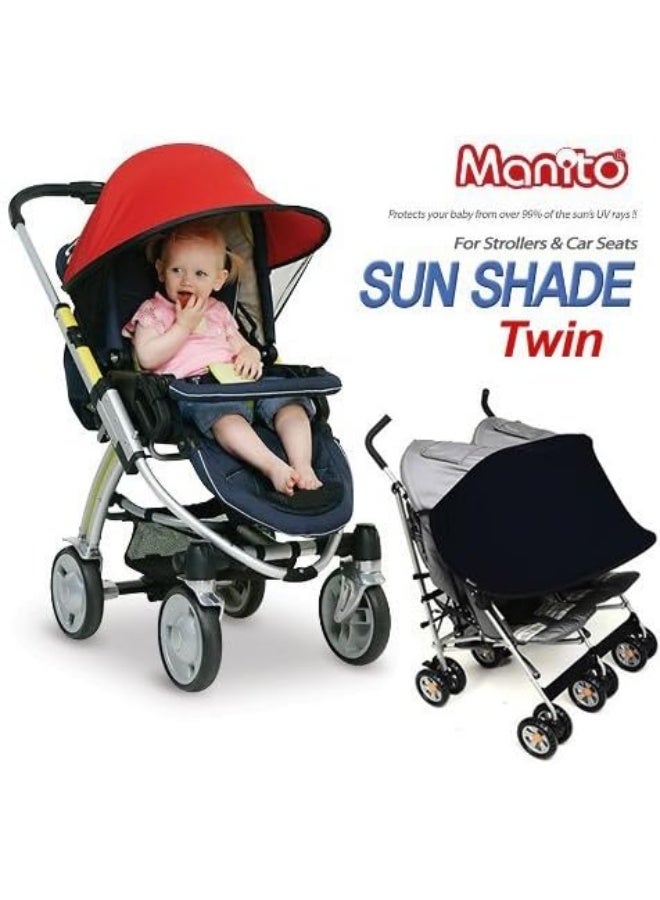 Manito Sun Shade for Twin Stroller (Red) - Image 4