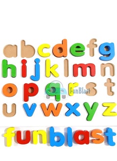 Generic FunBlast 3D Wooden Learning Small Letters Alphabets Board for Kids Learning Toy for Kids – (Multicolor; Pack of 1)  - Image 2