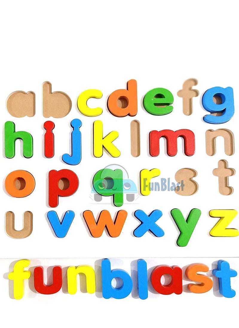 FunBlast 3D Wooden Learning Small Letters Alphabets Board for Kids Learning Toy for Kids – (Multicolor; Pack of 1)  - Image 2