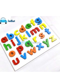 Generic FunBlast 3D Wooden Learning Small Letters Alphabets Board for Kids Learning Toy for Kids – (Multicolor; Pack of 1)  - Image 4