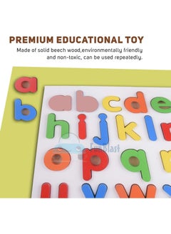 Generic FunBlast 3D Wooden Learning Small Letters Alphabets Board for Kids Learning Toy for Kids – (Multicolor; Pack of 1)  - Image 5