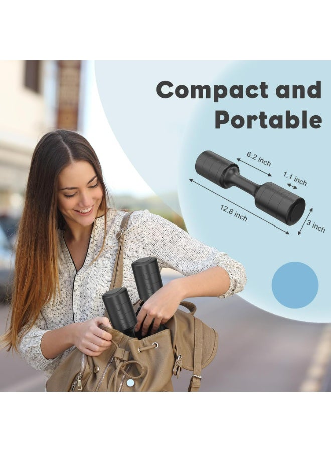 أوزيغالور مجموعة دمبل سوداء قابلة للتعديل للنساء - 11 رطل/زوج، كل منها 2.2 رطل، 3.3 رطل، 4.4 رطل، 5.5 رطل أوزان رياضية منزلية - Image 4