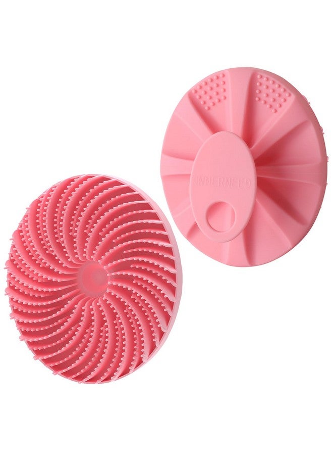 Innerneed Food-Grade Silicone Body Scrubber Bath Shower Cleansing Brush, Gentle Exfoliating And Massaging, Nice Foaming, Last Longer (Pink) - Image 1