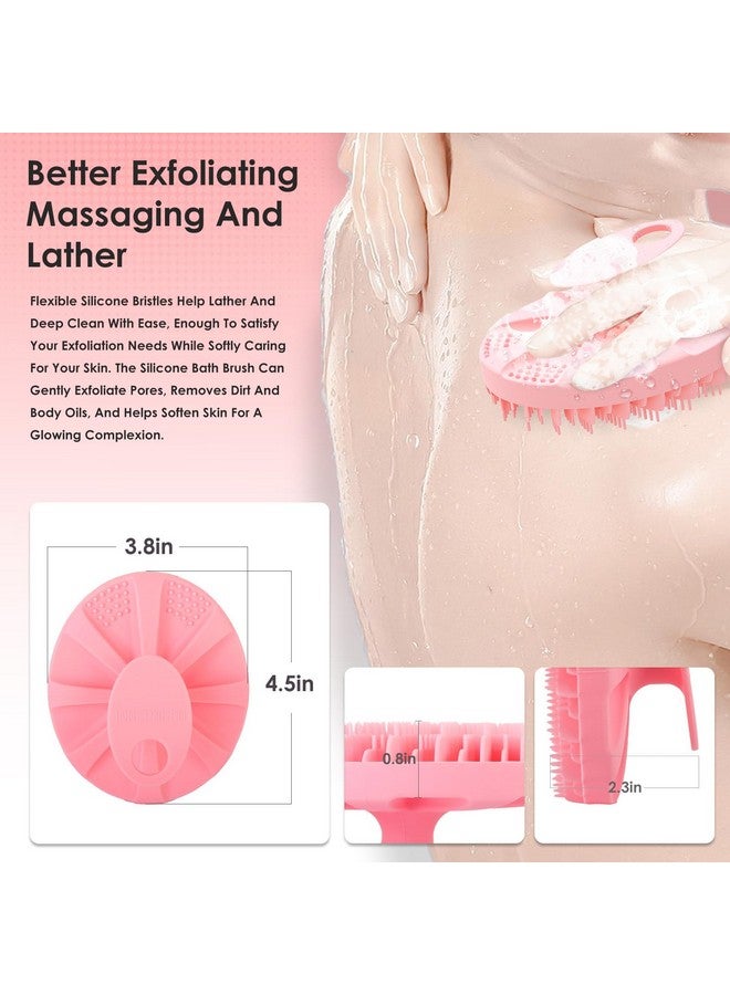 Innerneed Food-Grade Silicone Body Scrubber Bath Shower Cleansing Brush, Gentle Exfoliating And Massaging, Nice Foaming, Last Longer (Pink) - Image 4