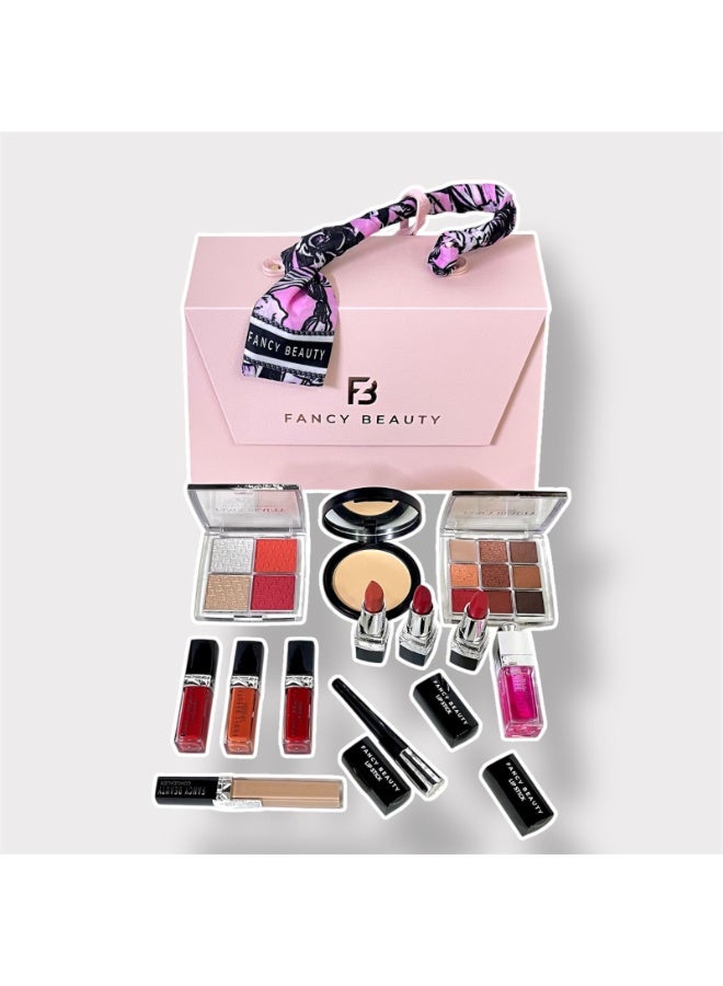 فنسي بيوتي شنطة مكياج متكاملة باللون الوردي المميز - Image 3