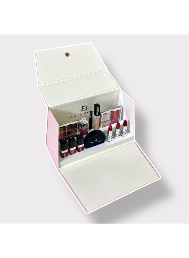 فنسي بيوتي شنطة مكياج متكاملة باللون الوردي المميز - Image 4