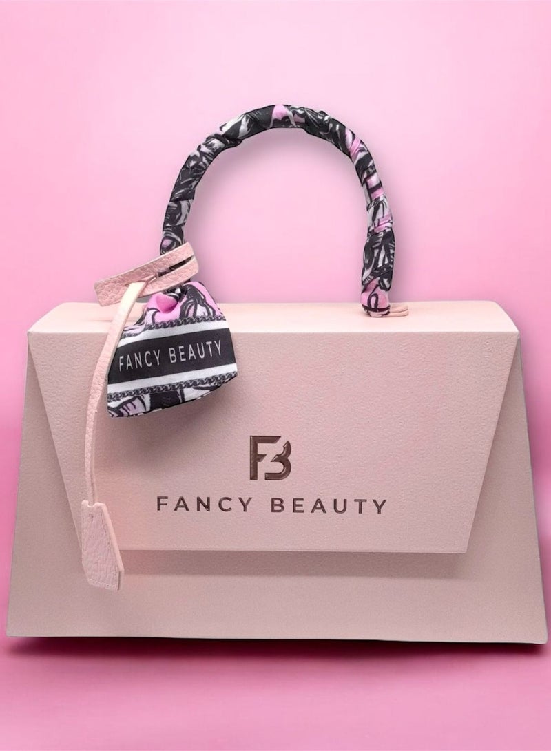 فنسي بيوتي شنطة مكياج متكاملة باللون الوردي المميز - Image 1