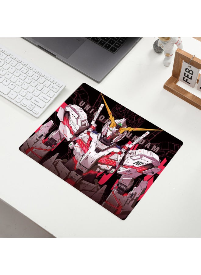 Generic - Gundam Cartoon Mouse Pad Game Mat Small Computer Table Mat Precision Lock Edge Desk Mat Mat-Color:300*250*4mm-Pattern:F-A5-03 - Image 1