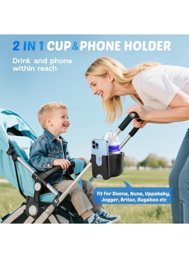 حامل كوب وموبايل 2 في 1 للدراجة والسكوتر وجهاز المشي يدور 360 درجة خامة قوية سهل الفك والتركيب للمشاوير والجري والاستخدام اليومي - Image 5