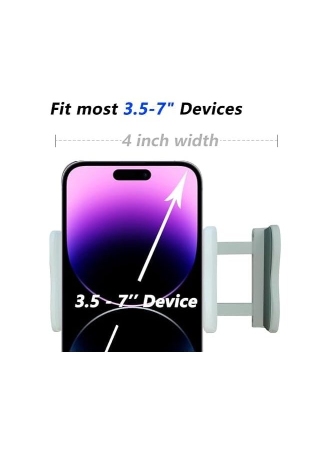 Phone Holder for Bed, Flexible Lazy Arm Cell Phone Holder 360 Adjustable Clamp Bracket Mount Desk for iPhone 15 Pro Max Plus 14 13 Pro Max Mini 11 Pro Xs XR X 8 Samsung S23 S22 Phones (White)