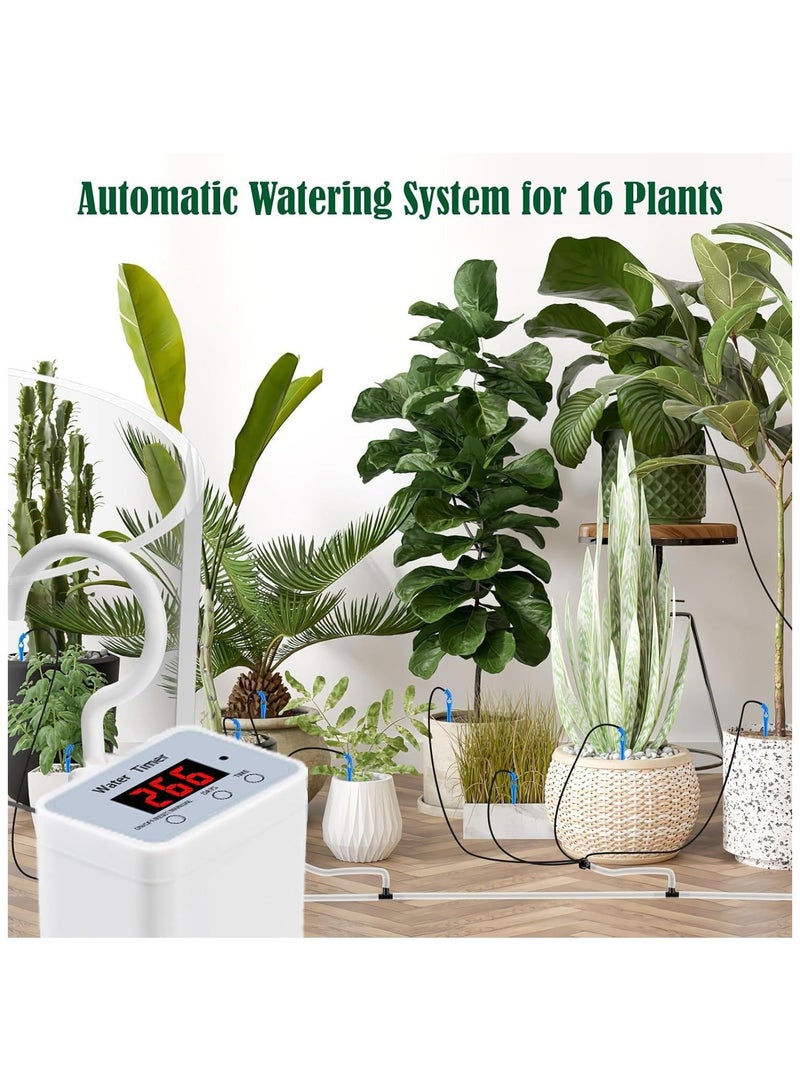 عام نظام الري ذاتي التنقيط الذكي للنباتات، أدوات ري النباتات الذاتية، نظام ري 16 حاوية للنباتات داخليًا، قابل للشحن. - Image 3