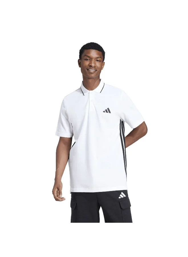 Adidas Adidas M 3S Pq Ps White Polo Shirt (Short Sleeve) Polo Shirts For Men