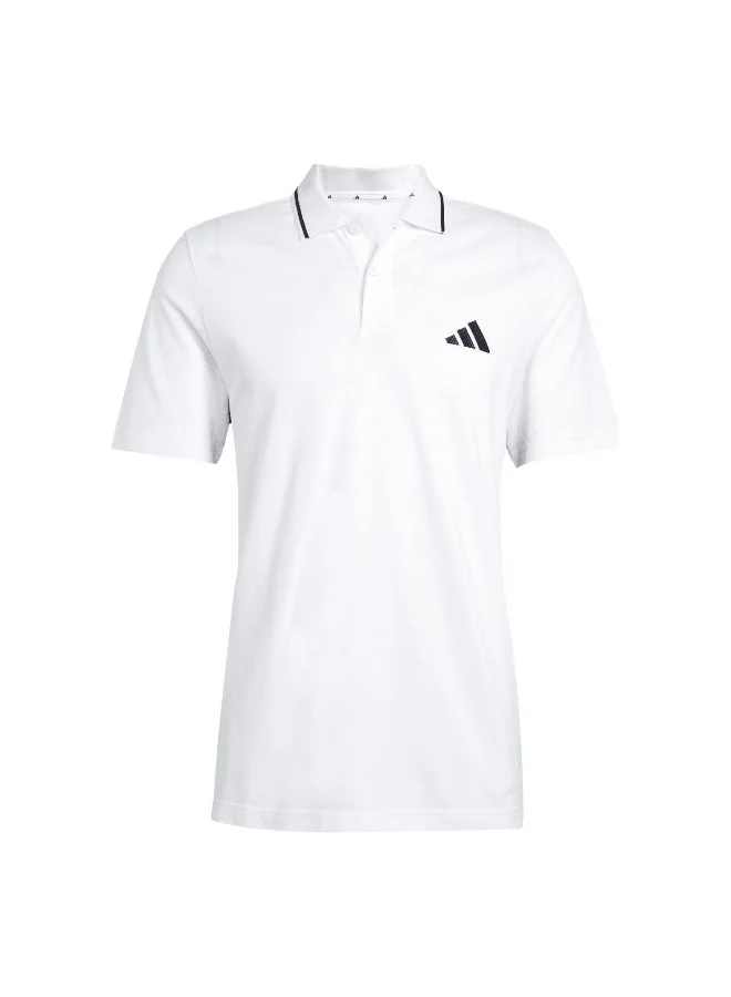 Adidas Adidas M 3S Pq Ps White Polo Shirt (Short Sleeve) Polo Shirts For Men