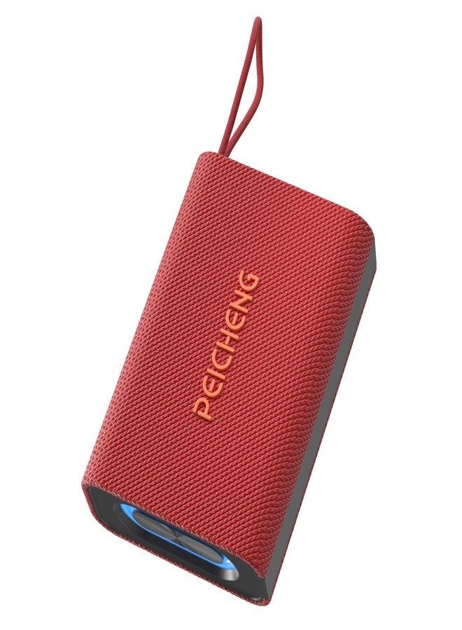 PEICHENG Speaker, Portable Wireless Bluetooth Speakers, Waterproof Loud Stereo Sound with RGB Lights TWS Long Playtime for Home/Party/Outdoor, Electronic Gadgets(1PCS, Red) - Image 1