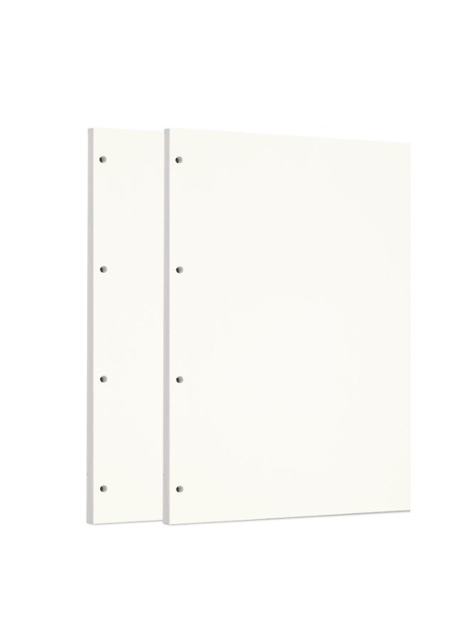 Zelten 2 Pack A4 90 Sheets/180 Pages Blank Loose Leaf Punched Paper Refills Paper for 4 Hole Binder Personal Organizer Diary Notebook Refillable Planner - Image 1