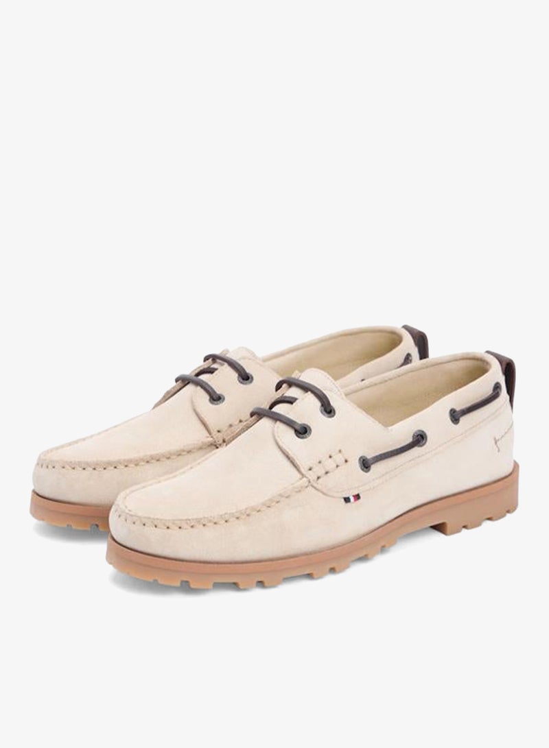 TOMMY HILFIGER Suede Cleat Lightweight Boat Shoes - Image 4